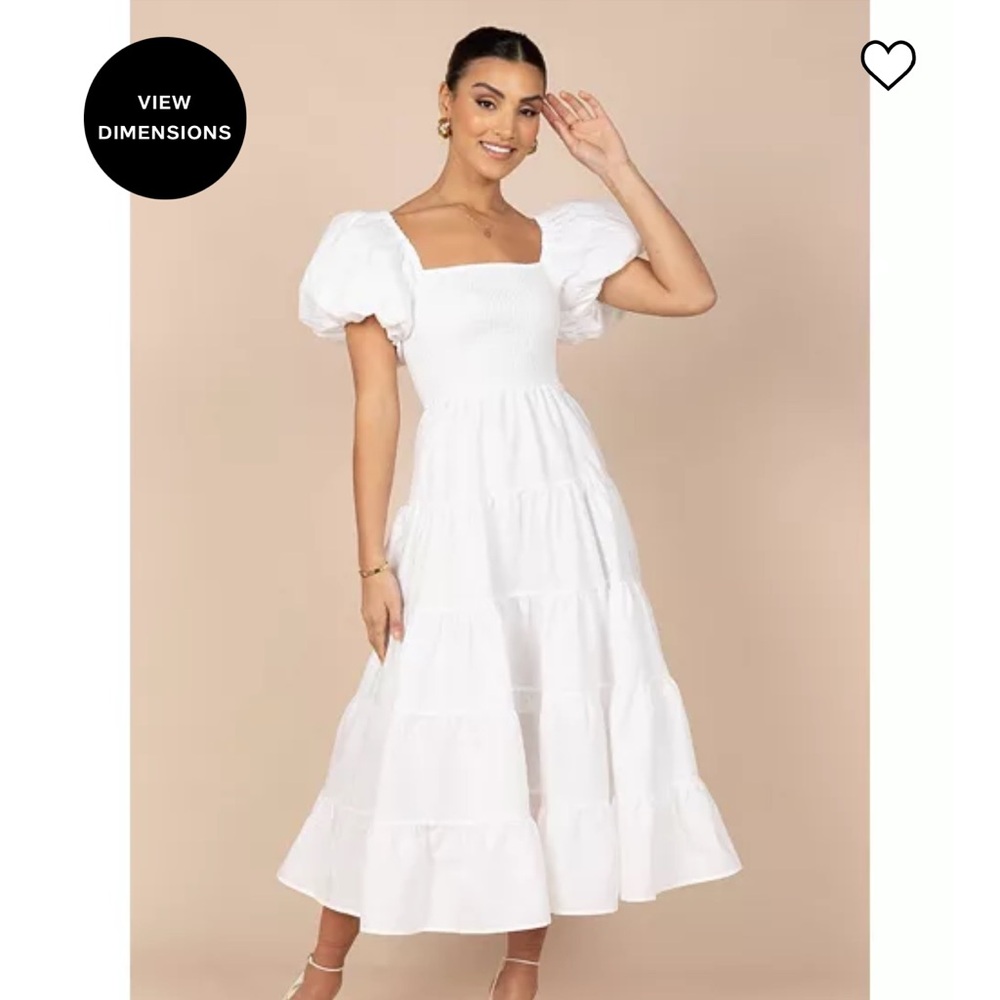Petal and Pup Puff Sleeve Midi Dress